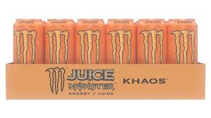 Monster Khaos Energy Drink + Juice, 16 fl oz Cans, 24 Count Pack (EXP: 9/2026) Discontinued/Rare Khaos
