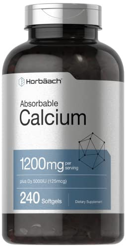 Horbaach Calcium With Vitamin D3 240 Softgels 1200 Mg