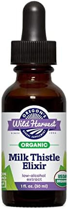 Oregon'S Wild Harvest Milk Thistle Elixir Low Alcohol Organic Herbal Supplement 1 Fluid Ounce