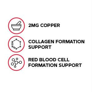 GNC Copper 2mg Important for Iron Absorption, 100 Count