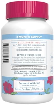MaryruthS Gummies For Kidsa A' A usda Organic Multivitamin (Mixed Berry and Cherry) and Magnesium Calm (Hibiscus) No Gelatin Vitamins For Immunity Gut Health and Overall Wellness Vegan NonGmo