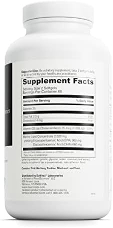 Davinci Labs Omega 3 Hpd Dietary Supplement For Healthy Joints And Immune Cardiovascular And Skin Health Support With Vitamin D3 And More Gluten Lemon Flavor 120 Softgels
