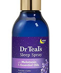Dr Teals Melatonin Sleep Bath Set (Foaming Bath (34 Oz)Body Lotion (8 Oz)& Sleep Spray (6Oz) - Stress Relief Lavender & Melatonin Promotes Better Sleep