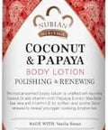 Nubian Heritage Body Lotion Coconut & Papaya Ã¢â‚¬â€œ Polishing & Reing Shea Butter Lotion Set With Aloe Vera Vitamin E & Vanilla Extract 13 Oz