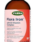 Flora Iron With Bvitamin Complex Helps Maintain Healthy Iron Levels Nonconstipating Highly Absorbable Vitaminb & Liquid Iron Vegan Supplement Yeast & Gluten 7.7Oz. Glass Bottle
