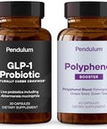 Pendulum Glp-1 Probiotic (30 Capsules, 1-Pack) And Polyphenol Booster (60 Capsules, 1-Pack)