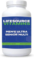 LifeSource Vitamins Mens Senior Multi Vegetarian A Complete Multi for Men 50 yrs and Over 180 Capsules 60 Day Supply