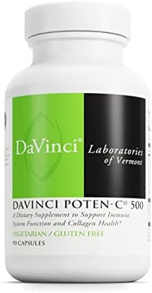 Davinci Labs Potenc 500 Dietary Supplement To Support Immune System Function & Collagen Health With Vitamin C Calcium Magnesium Potassium And More Vegetarian Gluten 90 Tablets