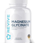 Revive MD Pure Magnesium Glycinate 200mg High Absorption Supplement for Relaxation Stress Relief Sleep and Memory Support Promotes Strong Bones Healthy Nerve and Muscle Function (180 Servings)
