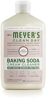 Mrs. Meyer'S Clean Day Baking Soda Cream Cleaner Cuts Grease Scratch Polish Plantderived Cleaning Ingredients Apple Blossom 16 Fl Oz Pack Of 1