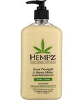 Hempz Sweet Pineapple & Honey Melon Moisturizing Skin Lotion Body Moisturizer With Jojoba Natural Extracts Vitamin A And E 17 Oz 2 Pack Bundle