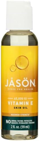 Jason Skin Care Vitamin E Oil 45000 I.U. 2 Fl. Oz. Pure & Natural Beauty Oils (A) - 2Pc