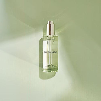 Lake & Skye Santal Gray Body Oil 3.4 Fl Oz (100 Ml) Hydrating With Vitamin E & Sweet Almond Oil - Woody Scent