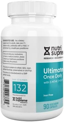 Nutri Supreme Ultimate Multivitamin For Men And Women, With Over 20 Vitamins And Minerals, Daily Nutritional Supplement For Immune Support, Kosher, Vegetarian 90 Day Supply