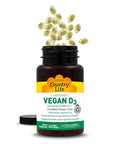 Country Life Vegan D3 5000 IU PlantDerived Vitamin D3 from Lichen Certified Vegan GlutenFree NonGMO Clean Simple Formula 60 Softgels