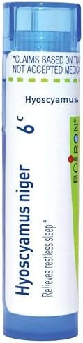 Boiron Hyoscyamus Niger 6C Homeopathic Medicine For Restless Sleep 80 Pellets