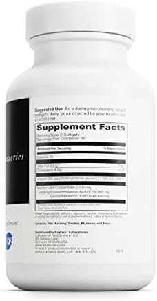 Davinci Labs Omega 3 Hpd Dietary Supplement To Support Immune System Healthy Joints And Cardiovascular And Skin Health With Vitamin D3 And More Gluten 60 Softgels