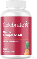 Celebrate Vitamins Multi Complete Chewables 60Mg Iron Daily Bariatric Multivitamin For Sleeve Gastrectomy and Gastric Bypass Surgery Patients Essential Vitamins and Minerals Tropical 60 Tablets