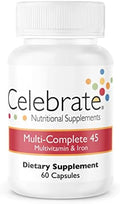 Celebrate Vitamins Bariatric Bundle MultiComplete 45mg Iron Multivitamin and Balance Probiotic + Prebiotic Capsules PostSurgery Nutritional and Digestive Support for Sleeve Gastrectomy and Gastric Bypa