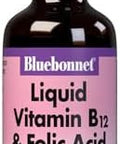 Bluebonnet Nutrition Liquid Vitamin B12 & Folic Acid, For Energy Boost, Soy-Free, Gluten-Free, Dairy-Free, Vegan, 400 Mcg Of Folic Acid & 1000 Mcg Of Vitamin B12 Per Serving, 2 Fl Oz, 59 Servings