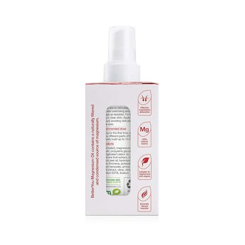 Betteryou Magnesium Muscle Body Spray Muscle Relief Spray Magnesium Arnica And Lemon Oil Gentle Heat For Muscle And Joint Recovery 3.38 Oz