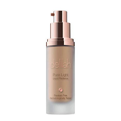 Delilah - Pure Light Liquid Radiance Illuminator - Halo - Flawless Finish - Radiant Glow - Brightens & Evens Skin Tone - Blurs Dark Spots - With Vitamin E - 30 Ml / 1.01 Oz