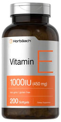 Horbaach Vitamin E Softgel Capsules 200 Count 1000 Iu