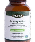 Flora Ashwagandha Ksm66 Stress Support Herbal Supplement Aids Better Sleep & Athletic Performance Vegan Nongmo & Gluten 120 Vegetarian Capsules
