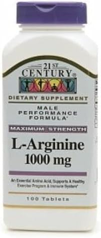 21St Century Larginine 1000Mg Maximum Strength 100 Tablets