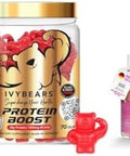 IvyBears Women's Strength and Beauty Bundle Hair Vitamin and Protein Boost Gummies Biotin Collagen Keratin + 25g Protein BCAAs and Creatine Hair Growth and Fitness Recovery Vegan 60 and 70 ct