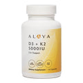 Alaya Naturals Vitamin D3 K2 Supplement 60 Count 5000 Iu