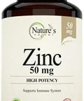 Nature'S Potent Zinc 50 Mg, Immune Support Supplement - High Potency For Maximum Immune & Antioxidant Health - Made In Usa From Natural Zinc Oxide - 365 Tablets (1 Year Supply)