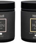 Welleco The Skin Elixir + The Hair Elixir Vegan Beauty Supplements Bundle Promotes Hair Growth & Reduces Breakage Supports Healthy Skin & Collagen Formation 60 Capsules Each