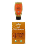 Bundle - Wedderspoon Raw Premium Manuka Honey KFactor 16 Squeeze Bottle (12 Oz) and Manuka Honey Drops, Honey & Echinacea (4 Oz)