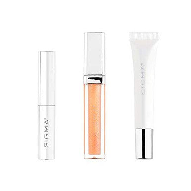 Sigma Beauty Lip Care Trio Conditioning Lip Mask Hydrating Lip Gloss Moisturizing Lip Balm Hyaluronic Acid VITAMIN E JOJOBA OIL