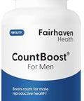 Fairhaven Health Countboost For Men Optimal Count And Volume Male Fertility Supplement Preconception Nutrition For Him With Ashwagandha Vitamin C And Coq1060 Capsules