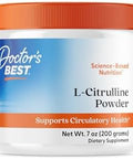 Doctors Best Lcitrulline Powder (Kyowa Quality) Supports Circulatory Health Nongmo Gluten Soy Vegan Net Wt. 7 Oz (200 Grams)