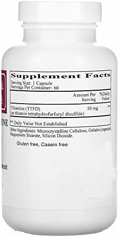 Ecological Formulas All Thiamine Vitamin B1 50 Mg 2 X 250 Capsules
