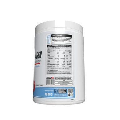 EHP Labs Aqua Hydrolyzed Collagen Peptides Powder 10g of Protein per Serving Hydration and Gut Health Support Grass Fed Pasture Raised Bovine Collagen Type I and III 24 Servings Raspberry Refresh
