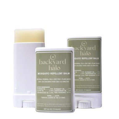 Backyard Halo Natural Mosquito And Insect Repellent Balm Stick Travel-Pocket Size 0.6 Oz Each Plant Based Deet Free Alcohol Free 2-Pack
