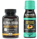Onnit Alpha Brain 30ct (Capsules) + Alpha Brain Drink Focus Shot (Tropical)