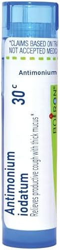 Boiron Antimonium Iodatum 30C For Productive Cough With Thick Mucus 80 Pellets