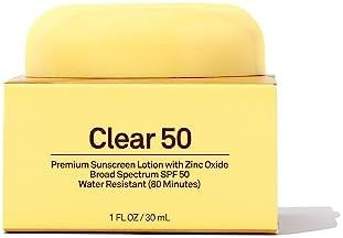 Sun Bum Spf 50 Clear Face Sunscreen With Zinc Oxide Broad Spectrum Moisturizing Facial Sunblock With Vitamin E Hawaii 104 Act Compliant (Octinoxate & Oxybenzone ) Travel Friendly 1 Oz
