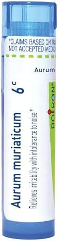 Boiron Aurum Muriaticum 6C For Irritability With Intolerance To Noise 80 Pellets