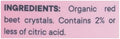 Flora Organic Red Beet Crystals Energizing Superfood Supplement For Nitric Oxide Support Vegan Gluten Nongmo & Organic 7 Oz. Powder