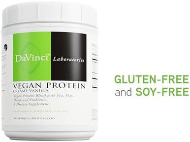 Davinci Labs Vegan Protein Protein Powder Supplement Supports Muscle & Tissue Repair Vegan Protein Supplement With Pea Protein & Flax Seed Creamy Chocolate 15 Servings (477 G)