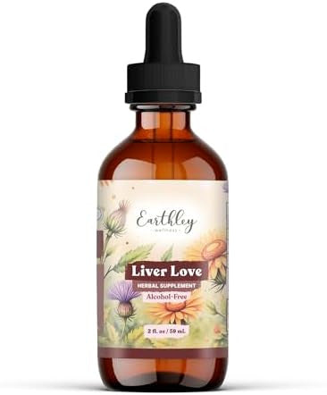 Earthley Wellness Liver Love Herbal Liver Health and Detox Support Natural Liver Function Support All Natural Organic Ingredients Like Turmeric Root Dandelion Root