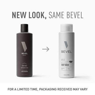 Bevel Moisturizing Body Wash For Men - Supreme Oak Scent With Shea Butter Vitamin B And Coconut Oil 16 Oz (Packaging May Vary)