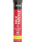 ICON Nutrition Milk Thistle Effervescent Tablets NOT Capsules - Summer Fruit Flavour Sugar Free Vegan - 20 Tablets