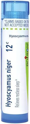 Boiron Hyoscyamus Niger 12C Homeopathic Medicine For Restless Sleep 80 Pellets